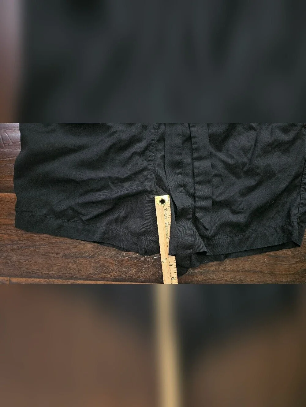 H&M Womens Black High-Waist Shorts with tie Size 10